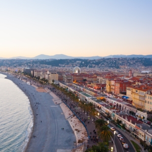 Nice beach day view, France